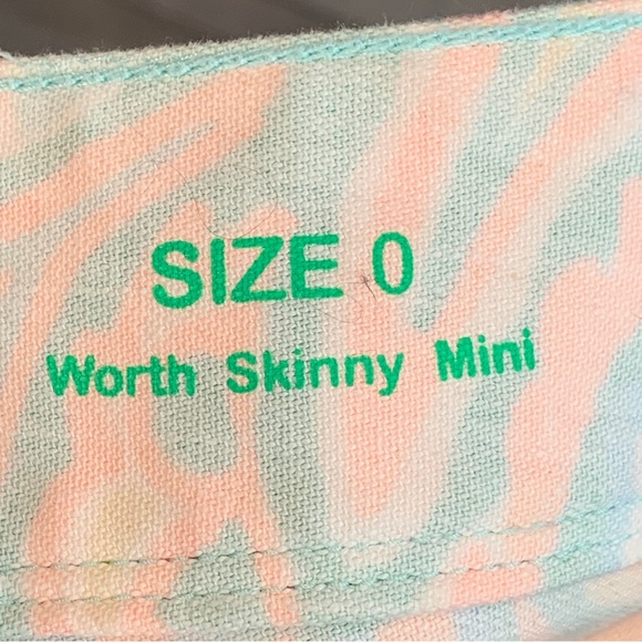 Lilly Pulitzer Worth Skinny Mini Zip Jeans - Sandbar Blue Make a Splash - Picture 7 of 12